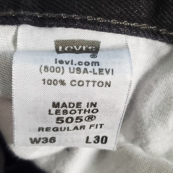 LEVIS 5051 Men's Size 36X30 Black Jeans Straight Leg Reegular Fit NWTGS - Picture 16 of 16